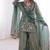 Sea green embroidered fendy kurta set with dupatta