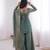 Sea green embroidered fendy kurta set with dupatta