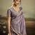 Purple color jacquard silk fabric fabric beautiful floral print saree
