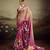 Rose pink color jacquard silk fabric fabric beautiful floral print saree