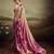 Rose pink color jacquard silk fabric fabric beautiful floral print saree