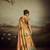 Mustard color jacquard silk fabric fabric beautiful floral print saree