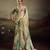 Light green color jacquard silk fabric fabric beautiful floral print saree