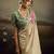 Light green color jacquard silk fabric fabric beautiful floral print saree