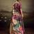 Purple color jacquard silk fabric fabric beautiful floral print saree