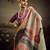 Purple color jacquard silk fabric fabric beautiful floral print saree