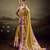 Beige color jacquard silk fabric fabric beautiful floral print saree