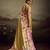 Beige color jacquard silk fabric fabric beautiful floral print saree