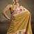 Beige color jacquard silk fabric fabric beautiful floral print saree