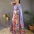 Lavender soft silk blend saree with rich weaved heavy pallu & 3d traditional design with gold and silver zari