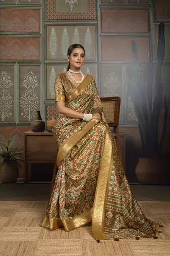 Mustard color beautiful ethnic partywear saree for traditional rich looks