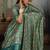 Green color beautiful ethnic partywear saree for traditional rich looks