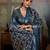 Blue color beautiful ethnic partywear saree for traditional rich looks