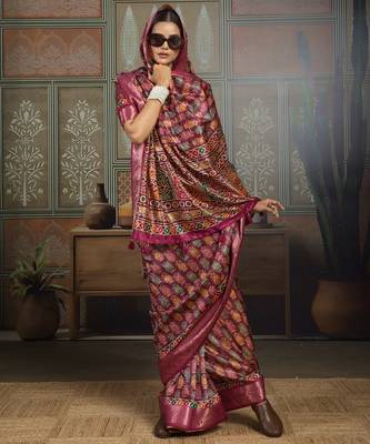 Wine color beautiful ethnic partywear saree for traditional rich looks 4