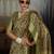 Mahendi color beautiful ethnic partywear saree for traditional rich looks
