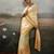 Yellow color beautiful satin fabric glamorous bollywood style saree