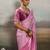 Pink color beautiful satin fabric glamorous bollywood style saree