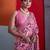 Pink color smart cotton crepe fabric beautiful designer printed saree