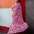 Pink color smart cotton crepe fabric beautiful designer printed saree