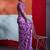 Purple color smart cotton crepe fabric beautiful designer printed saree