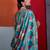 Green color smart cotton crepe fabric beautiful designer printed saree
