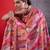 Pink color smart cotton crepe fabric beautiful designer printed saree