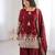 women's shimmer silk sequins embroidered kurta palazzo with dupatta set