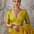 Mustard color rich sophisticated kanjivaram blend silk saree