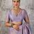 Lavender color rich sophisticated kanjivaram blend silk saree