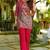 women's  silk embroidered kurta palazzo set