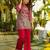 women's  silk embroidered kurta palazzo set