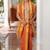 Orange plain art silk basic dhoti