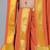 Orange plain art silk basic dhoti