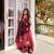 women's shimmer silk sequins embroidered anarkali kurta palazzo with dupatta set