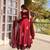 women's shimmer silk sequins embroidered anarkali kurta palazzo with dupatta set