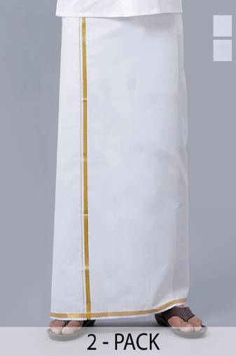 White dhoti cotton regular fit