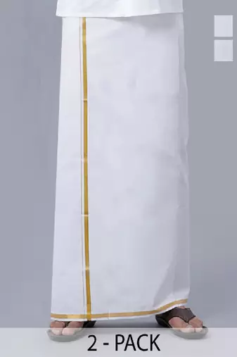White dhoti cotton regular fit