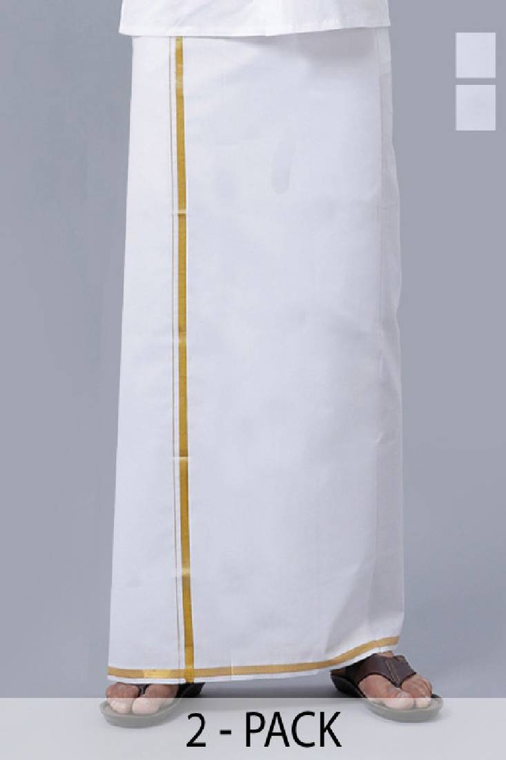 White dhoti cotton regular fit