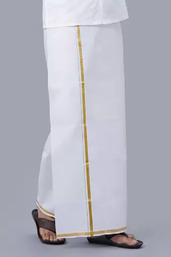 White dhoti cotton regular fit