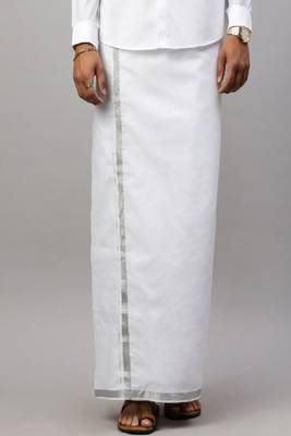white traditional cotton dhoti for men 2