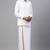 White plain cotton basic dhoti
