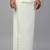 Cream plain cotton regular fit trousers