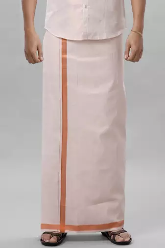 Copper tissue dhoti solid