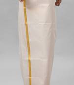 Cream tissue dhoti