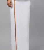 White cotton dhoti solid