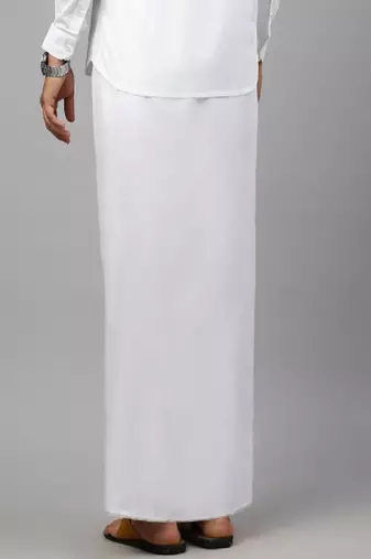 White plain cotton basic dhoti