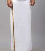 White plain cotton dhoti