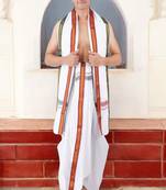White not specified cotton not specified dhoti