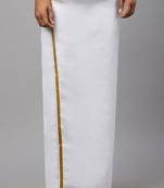 White plain cotton dhoti
