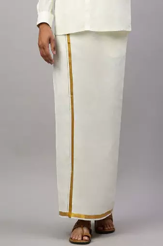 Cream dhoti cotton